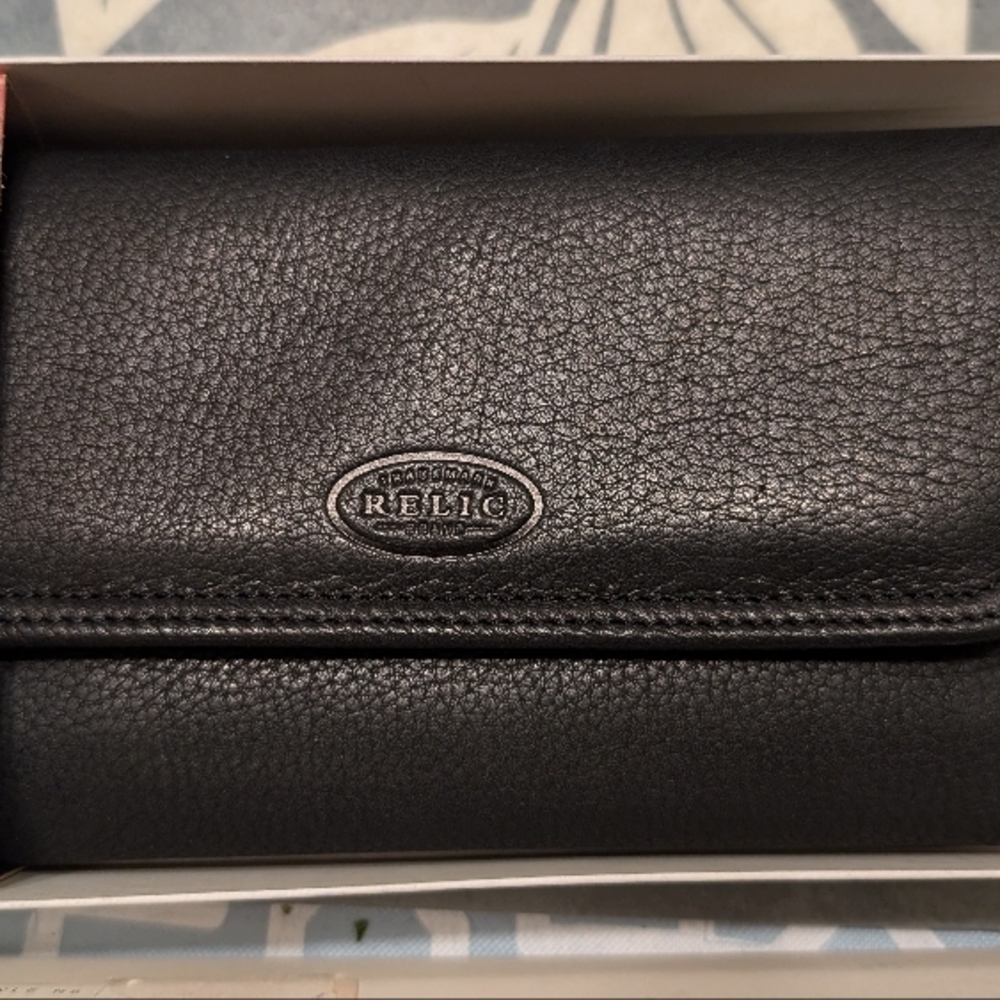 Relic Black Leather Wallet